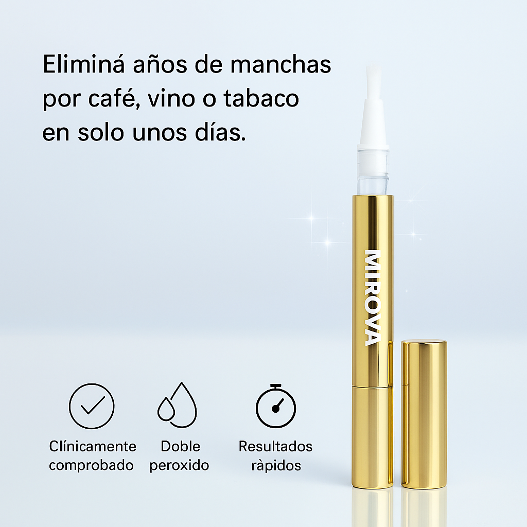 Mirova™ Lápiz Blanqueador - Dientes visiblemente más blancos en solo 3 días